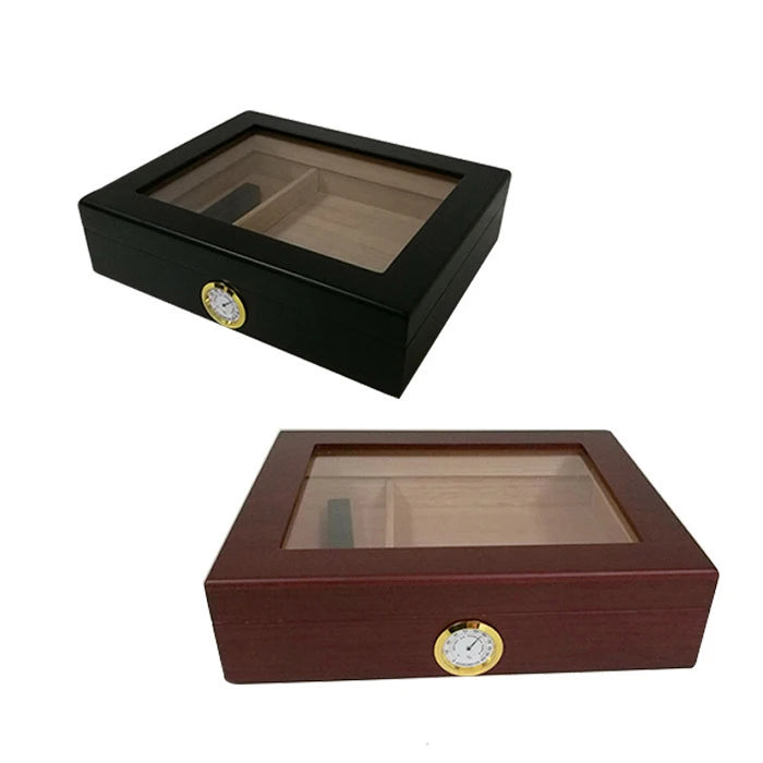 Wholesale Custom Pine Wood Humidor Handmade Wooden Humidor Humidifier Men's Cigar Gift Cigar Accessories