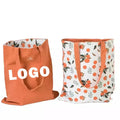 Custom Logo Foldable Double-sided Dual-purpose Shopping Bag Cotton and Linen Storage Handbag Reusable Shopping Bag