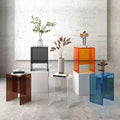 Modern Acrylic Vanity Stool for Bedroom Living Room Study & Bathroom Furniture Decor for Hotels