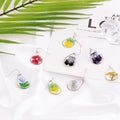 Customized Resin Dried Pressed Flowers Teardrop Earrings Clear Resin Dry Flowers Water Drop Earrings