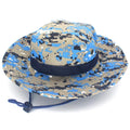 Outdoor High Quality Custom Logo Blank Fishing Hiking Ski Party Travel Cartoon Camouflage Poplin Bucket Cap Low Crown UPF 50