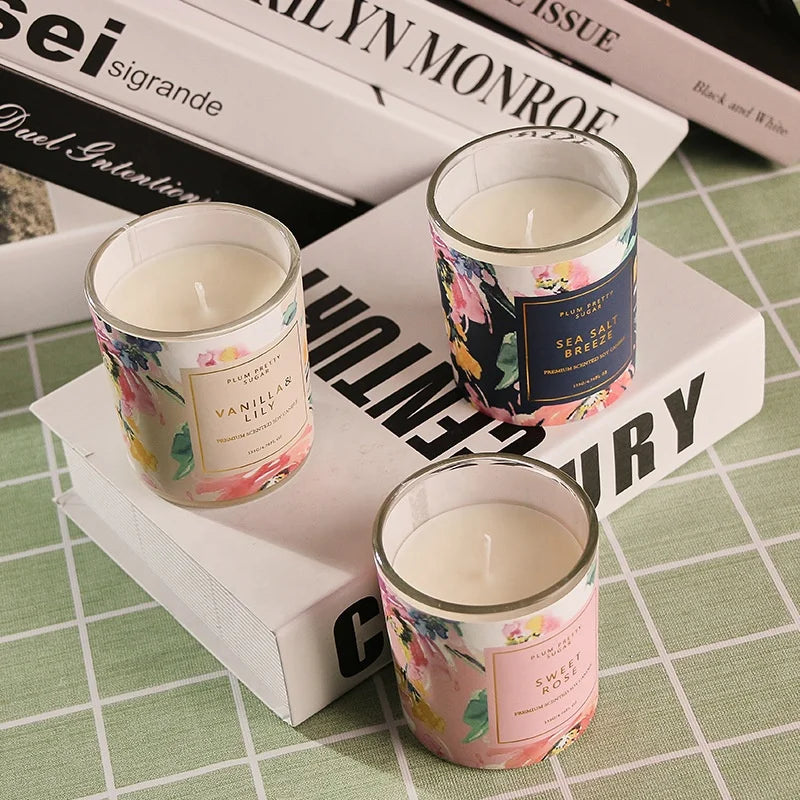 New Design Candle Custom Logo 100% Natural Soy Wax Scented Candles With Essential Oil Gift Set