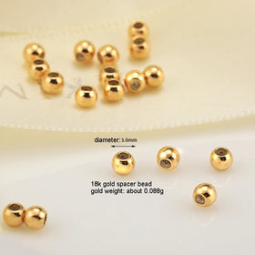 Wholesale DIY Handmade Beaded Component Findings Fine 18K Real Gold with Silicone Spacer Beads for Bracelet Making