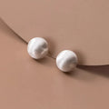 Statement Jewellery Minimalist Geometric Hemisphere Shape 925 Sterling Silver Stud Earrings Women Fine Jewelry