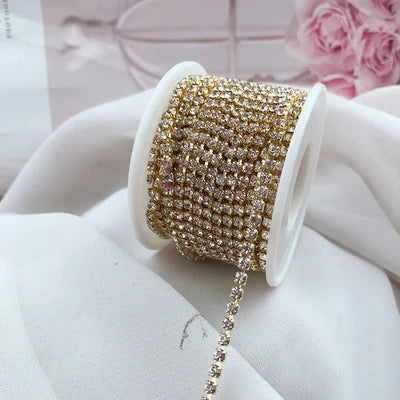Yan Tuo Crystal Designs Claw Rhinestone Cup Chains for Garment Accessories