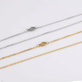 Wholesale 55cm Stainless Steel Cable Chain Necklace 18K Gold Plated With Lobster Clasp Chain Necklaces for DIY Jewelry Making