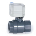 1'' DN25 UPVC Motor Controlled Ball Valve 9-24VAC/DC or 110-230VAC Auto Return Failsafe With Manual Override 10Bar
