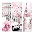 Landscape 5D Full DIY Diamond Canvas Painting Pink Tower Flower Square/Round Embroidery Mosaic Cross Stitch Home Decor Art Gift