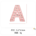 New self sticker 5.5CM  elegant style pink white blue pearl letter patch for clothes bag hat decoration
