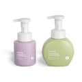 250ml Foaming Flat Shoulder Cleansing Mousse Bottle HDPE Plastic Press Pump Shampoo Foam Flat Bottle