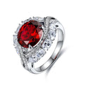 Statement Rings 925 Sterling Silver Lab Grown Sapphire Ruby Emerald Rings for Women Rings Wedding Vintage Anillos Natal