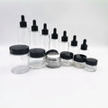 30ml Frosted Clear Glass Essential Oil Dropper Bottle Amber Hair Oil Square Shape with Gold Dropper Boxed Glass Bottles