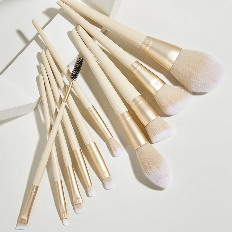 2022 High Quality 10 PCS Makeup Brushes Private Label Eye Eyeshadow Foundation Makeup Brush Set