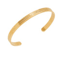 Classic Fashion 18K Gold Plated Stainless Steel Bracelet Elegant Arabic Islamic Carved Bangle for Men and Women