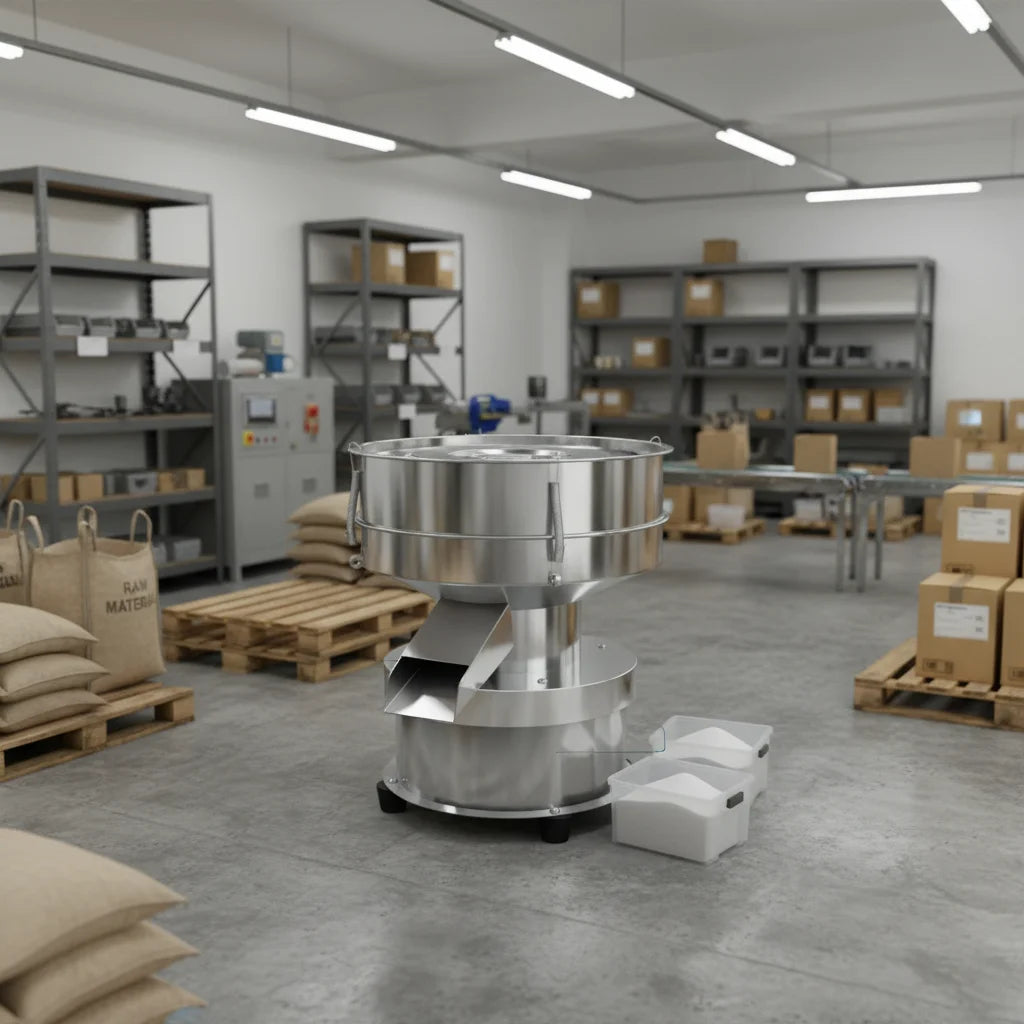 300mm Stainless Steel Vibrating Sieve Machine Powder Liquid Screening Separator for Food Chemical Industry
