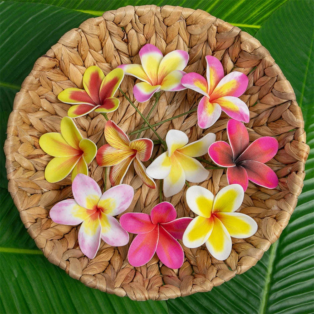 Elegant Artificial Foam Plumeria Flower Hair Accessories for Women Wholesale Hawaii Flower Accessories