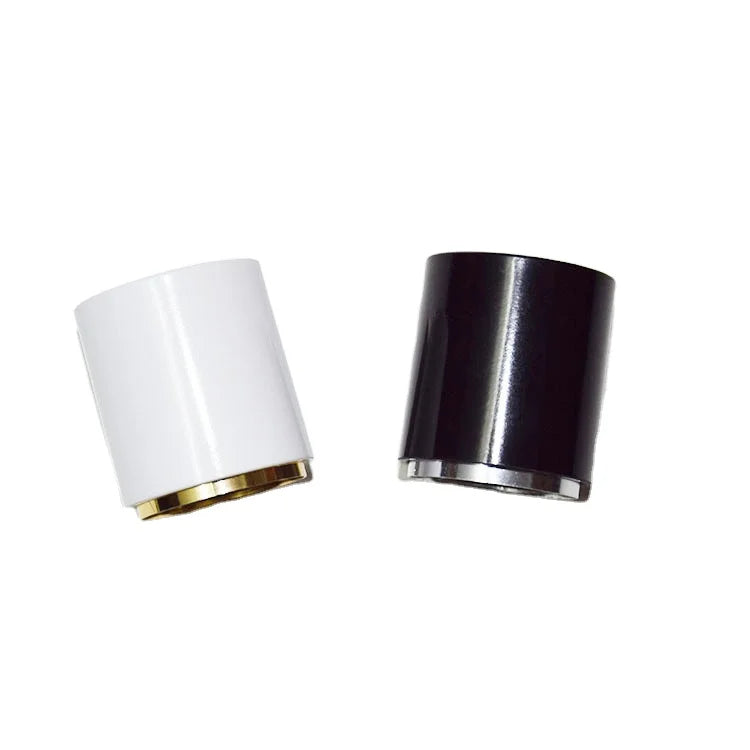Luxury Metal Magnetic Perfume Bottle Cap Black White Custom for 15mm Neck Minimalist Perfume Bottle