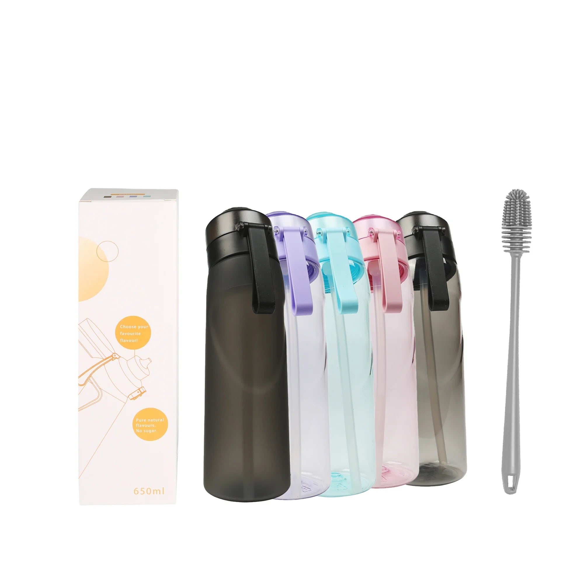 Wholesale Fragrant Flavored Air Plastic Drinking Water Bottle with Flavor Pod