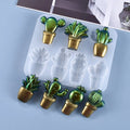 3D Cactus Silicone Pendant Mold Succulent Plants Mold for Epoxy Resin