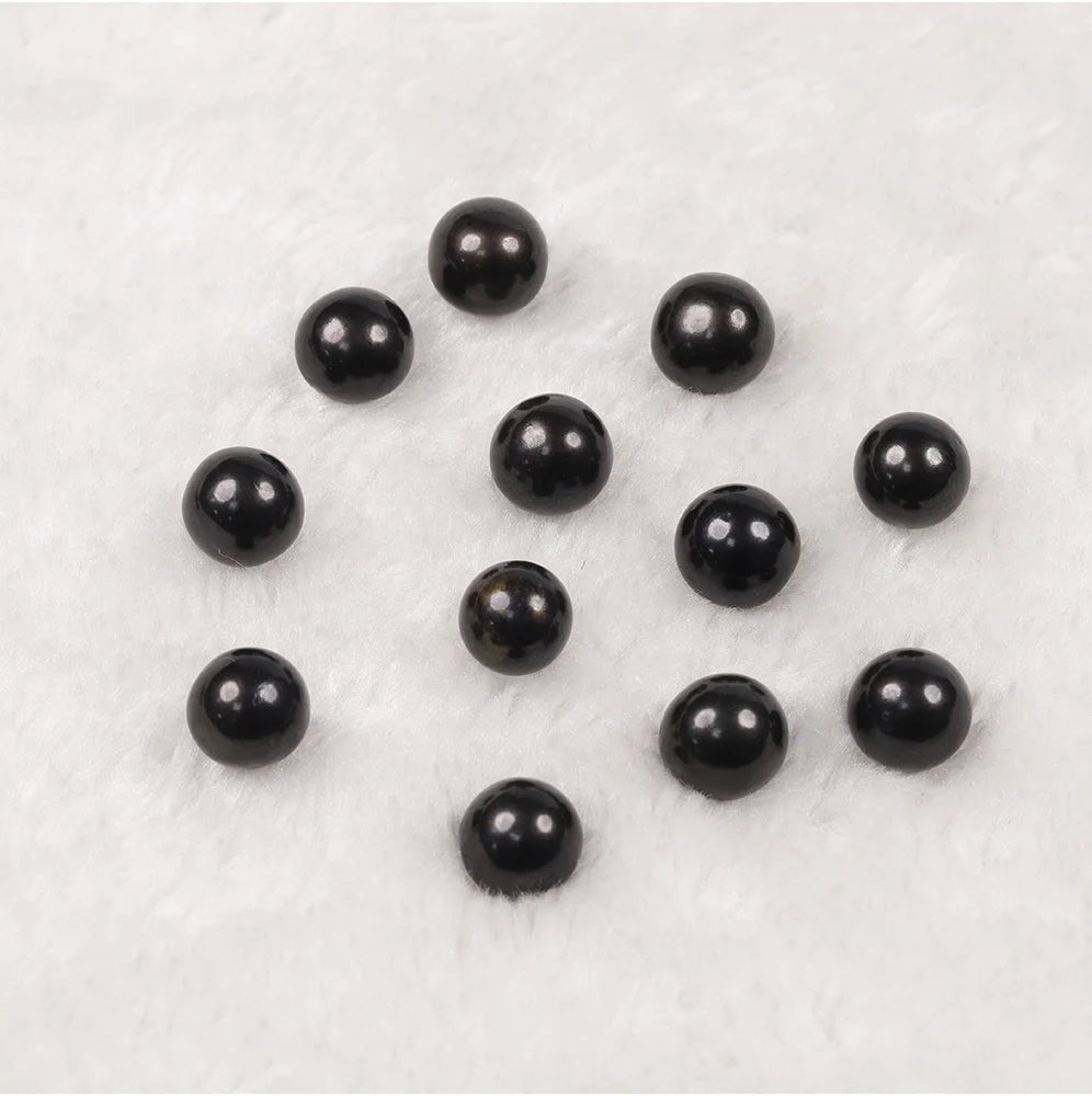 Wholesale Loose Pearl  10-13mm  Black Color  Round Shape 4A Grade Freshwater Pearls Beads Natural DIY Jewelry
