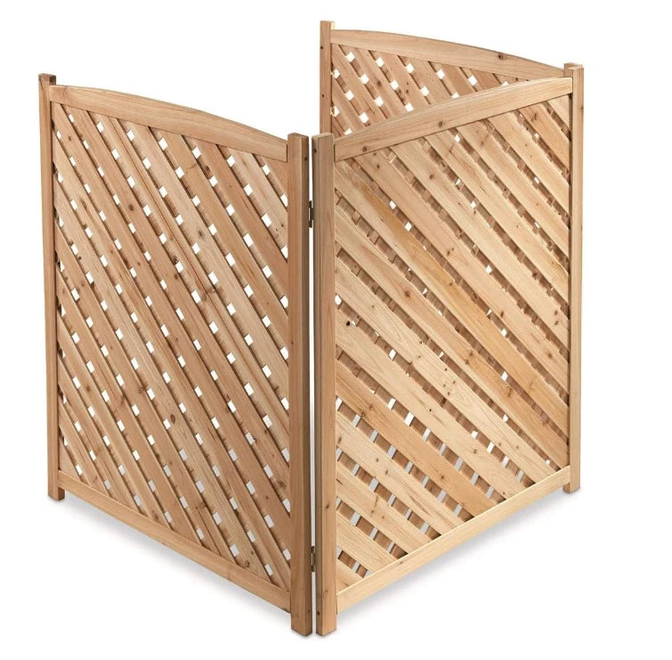 Outdoor Privacy AC Covers To Hide Air Conditioner Wooden Air Conditioner Fence Screen