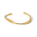 Inspire Jewelry 2024 New Arrival Fashion Jewelry Abstract Curved Circle Wave Bracelet Open Cuff Bangle Bracelet for Women