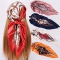 2026 New Wind Flower Large square Fashion Plain Printing High Quality Digital Printing Silk Scarf Scarfs for Women Stylish