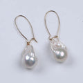 17-18mm Large Baroque Irregular Shape Natural Freshwater Pearl Earrings