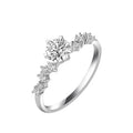 Luxury Jewelry Radiant Six-prong Star-studded Ring D Color Moissanite Engagement Rings 925 Sterling Silver 1ct Carat for Women