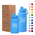 Customized 32oz Stainless Steel 1000ml Wide Mout Vacuum Flask Gym Sport Bicycle Double Wall 1L Reusable Insulated Water Bottle