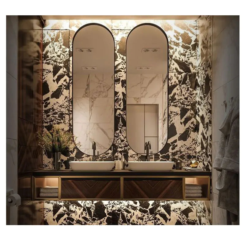 Chinese Style Luxury Stone Calacatta Black Napoleon Black Veins Marble Marmore Slabs Flooring Tiles for Wall Panel Countertop