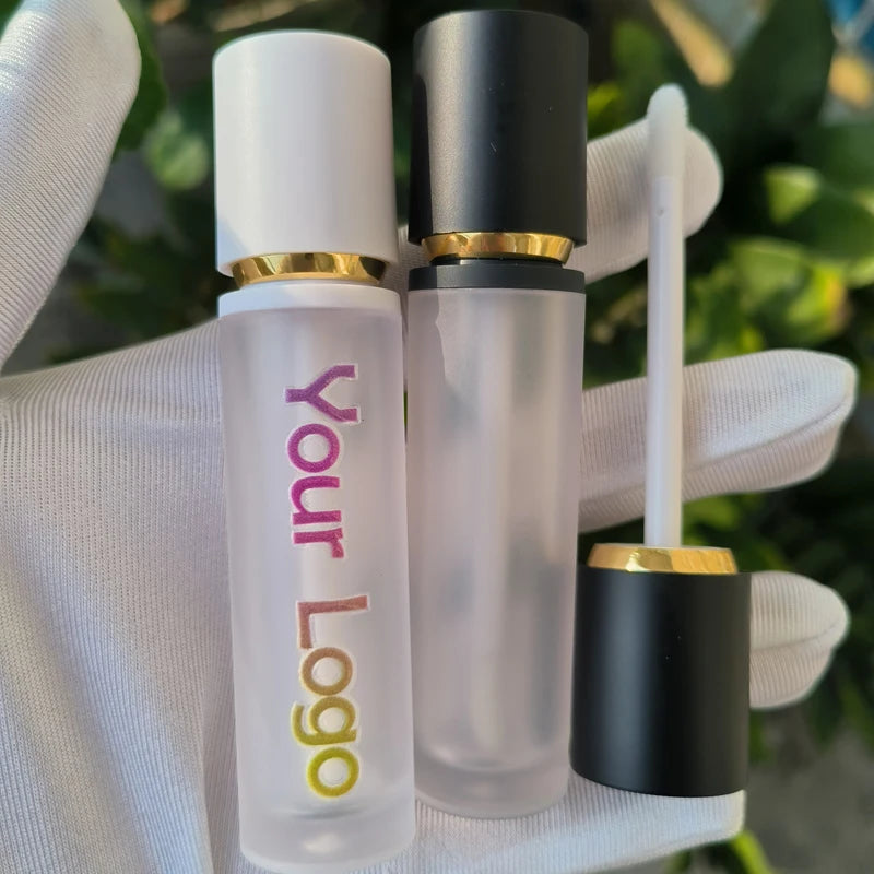 CY340 8ml pink White and Black Frosted Empty Lip Gloss Tubes Packaging Lip Gloss Tubes Custom Label logo Wholesale
