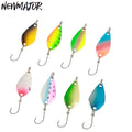 NEWMAJOR Single Hook 2.5g 3.5g 5g Metal Spoon Fishing Lure Printed Condition Freshwater Fish for River Lake Stream Hard Baits