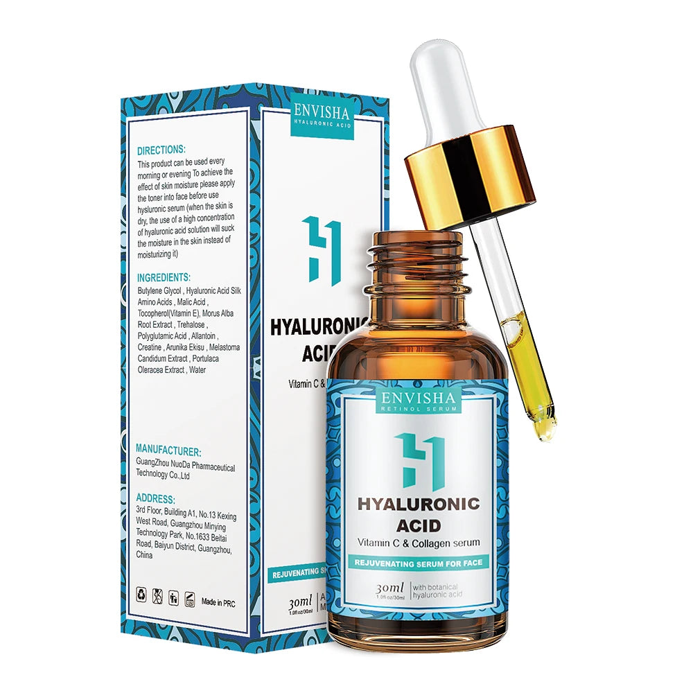 Lowest Price Envisha Skin Care Organic Serum Hyaluronic Acid Private Label Acid Hyaluronic Serum for Face