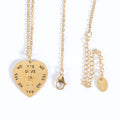 Creative Design Rotatable Needle Stainless Steel Ladies Gold Plated Heart Shape Clock Pendant Necklace