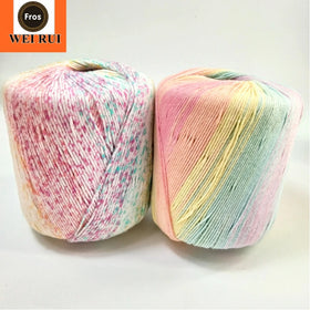 Silk Lace Yarn Crochet Crochet Yarn Cotton White Hilos De Algodon Mercerizado Para Crochet for Knitting Bag Doll