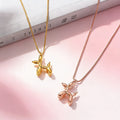 Hip Hop Style Non Tarnish Silver 18K Gold Plated Stainless Steel Balloon Dog Necklace Jewelry for Women Men