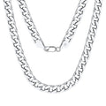 Fine Curb Chain Men Necklace Chunky 925 Sterling Silver Simply 6mm Thick Curb Chain Necklace for Man Wholesale