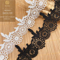 Polyester Embroidery Lace with Bar Code Flowers Hollow Jewelry Accessories for Bags Elegant Lace Fabric for Fashionable Add-ons
