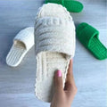 Designer Winter Warm Shearling Sheepskin Slippers Women Indoor Outdoor Plush Fabric Insole Anti-Slippery Stylish Fur Bedroom
