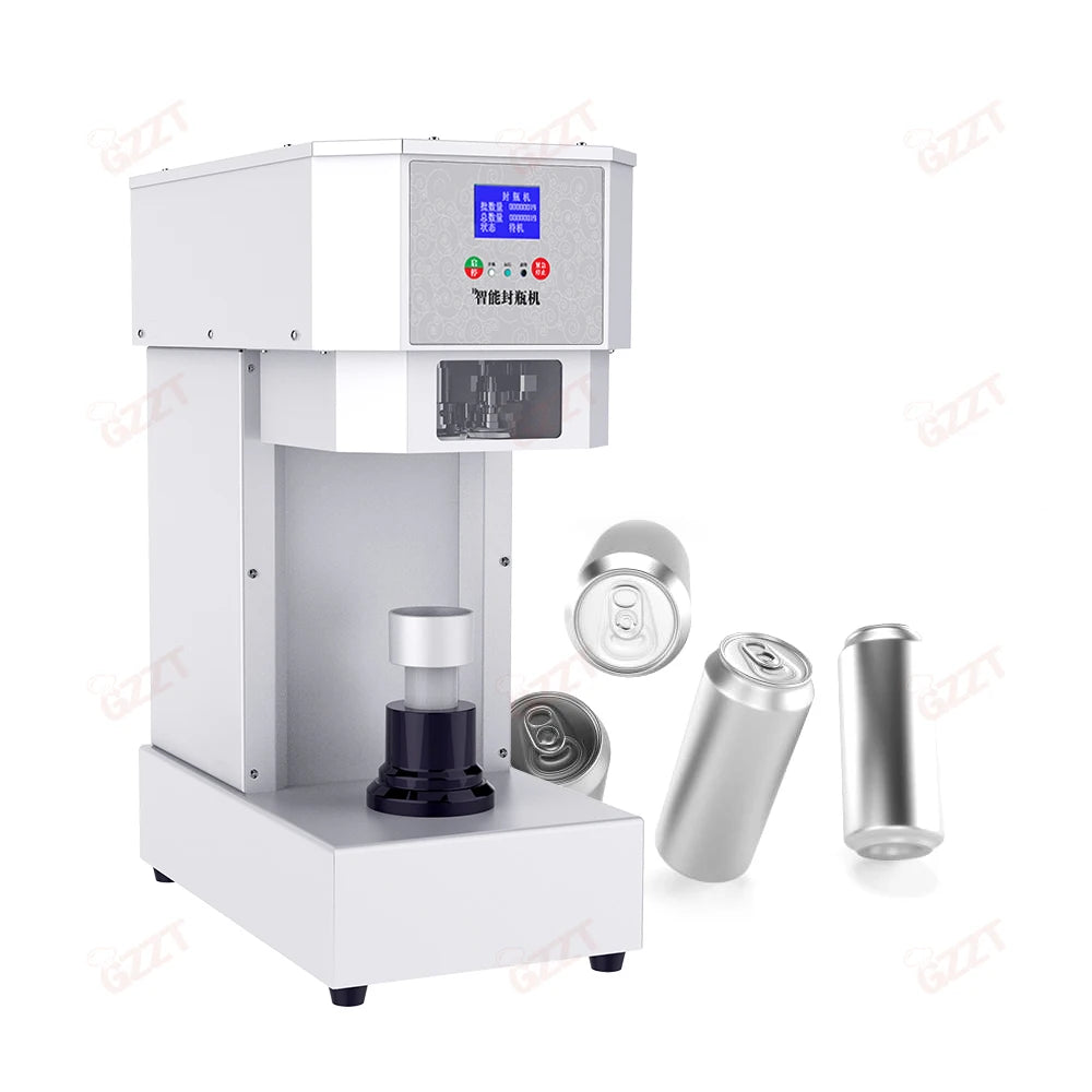 Automatic Soda Beer Beverage Bottle Tin Can Aluminum Can Seammer Pet Can Bottle Lid Sealing Machine for Milk Tea Shop