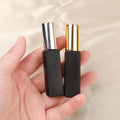 Custom logo matte black 3ml 5ml 10ml 20ml rectangular shape glass spray screw neck mens travel perfume bottle