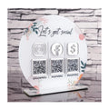 Circle Signage Tabletop Qr Code Holders Beauty Salon Social Media Acrylic Instagram Sign Stand
