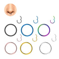316L Stainless Steel Seamless Cartilage Ear Nose Ring 1.6mm Silver Black Blue Multi-Color Gold Body Jewelry Women Weddings