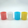 Customized  Matte Colored Glass Prayer Candles and Blessing Candle Cans with Wooden LIDS for Wedding Home Decoration