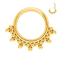 F136 G23 Cartilage Piercing Tragus Nose Ring Diaphragm Titanium Hinge Section Ball Clicker Daith Helix Earrings Body Jewelry