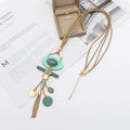TongLing European Handmade Resin Acrylic Long Pendant Necklace Tassel Boho Necklace for Summer Spring