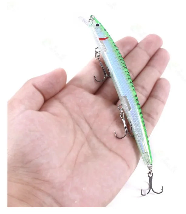 Long Cast Floating Minnow Laser Lure 13.5CM for Sea Fishing Bass and Topmouth Culter