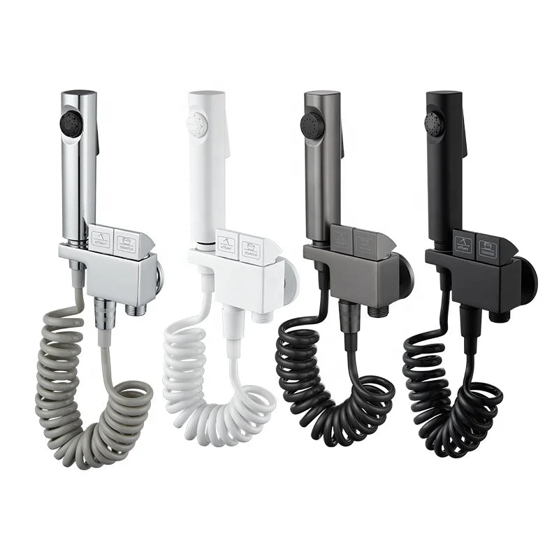 High-quality Brass Bathroom Bidet Toilet Sprayer Shattaf Shower Gun Grey Hand Sprayer Bathroom Accessories