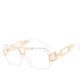Hollow Out Design Oversized Clear Sunglasses Women 2020